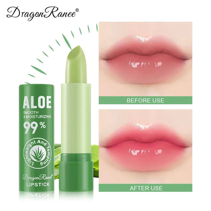 1/12pcs Aloe Lipstick Color-changing Lip Balm Long Lasting Nourish Lips Care Makeup Moisturizing Hydrating Watery Lip Stick