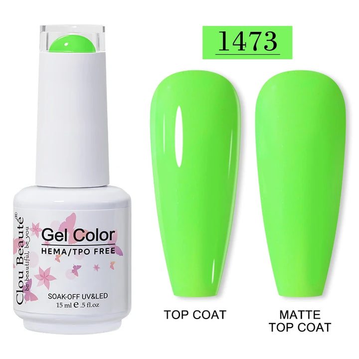 Clou Beaute 15ml HEMA TPO FREE Gel Nail Polish Vernis Semi Permanent UV Nail Art Varnish Lakiery Hybrydowe Manicure Gel Polish