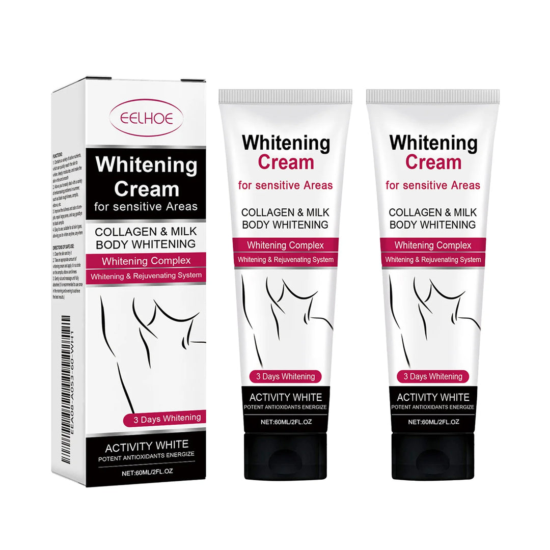 EELHOE 60ml Underarm Whitening Cream Dark Skin Improve Melanin Pigmentation Bleaching Brighten For Underarms Knees Elbows Care