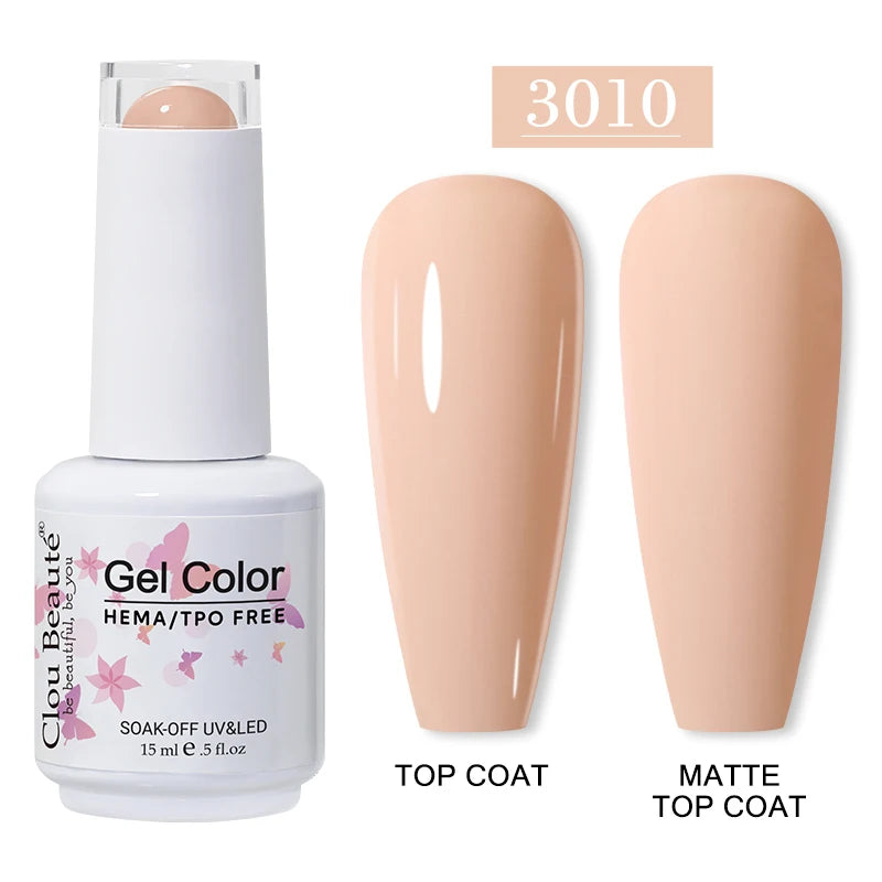 Clou Beaute 15ml HEMA TPO FREE Gel Nail Polish Vernis Semi Permanent UV Nail Art Varnish Lakiery Hybrydowe Manicure Gel Polish