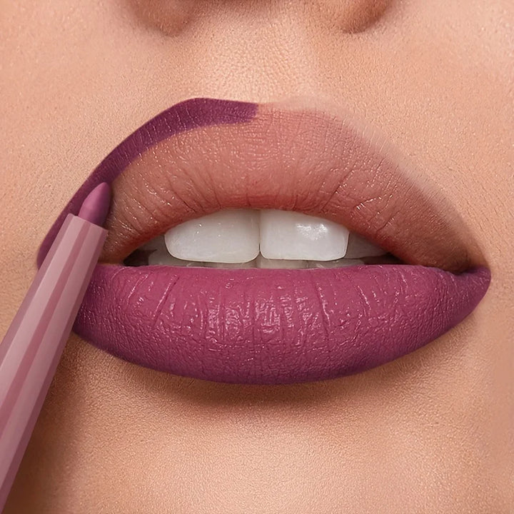 Long-lasting Waterproof Matte Nude Lip Liner - High Pigmentation, Retractable, Smooth Application, Natural Look
