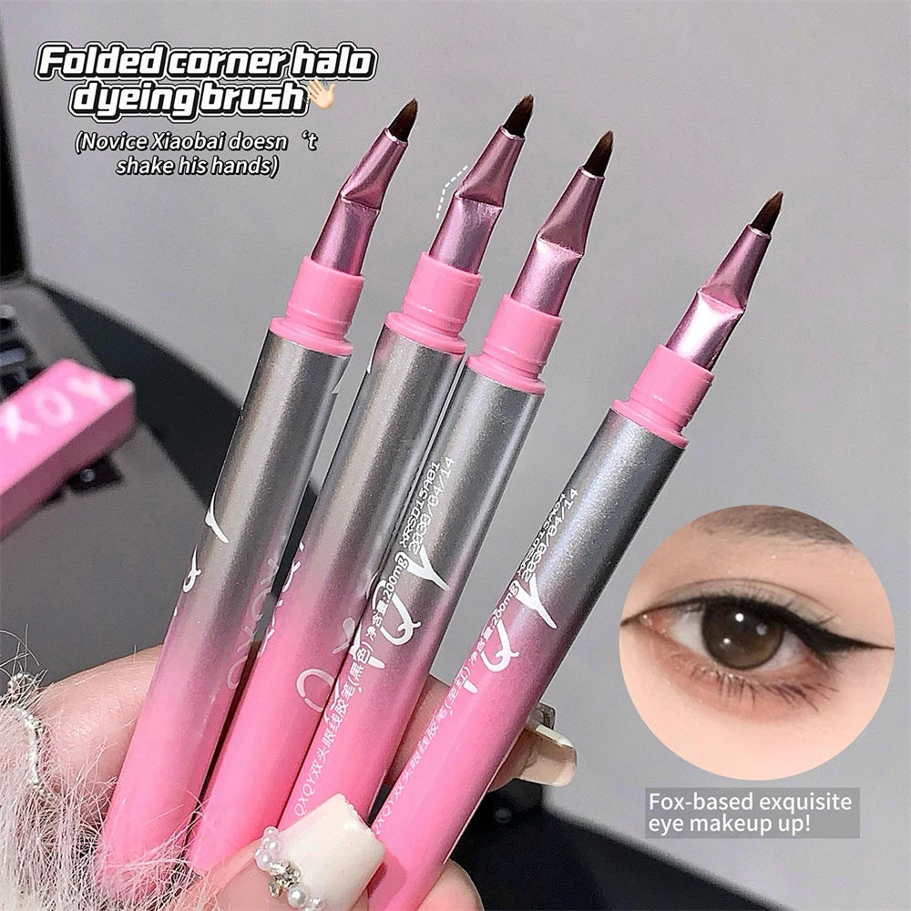 Punk Red Eyebrow & Eyeliner Gel 2 In 1 With Angled Brush Smudge-Proof Waterproof Creamy Smooth for Brows & Under Eye Makeup