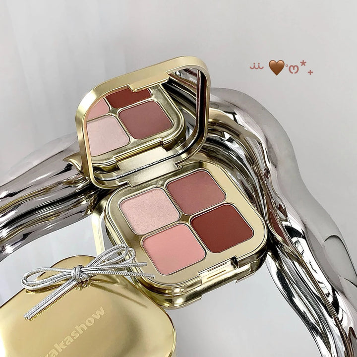 Eye Shadow Quad Sunset Magic Eye Shadow Plate (Pearl Matt Bright Ground Color, Daily Makeup Eye Shadow)