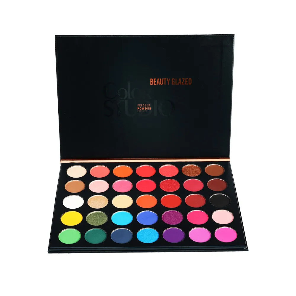 BEAUTY GLAZED Palette Eyeshadow 35 Colors Matte / Shimmer Natural Smokey  Glitter Eyeshadow  Make Up