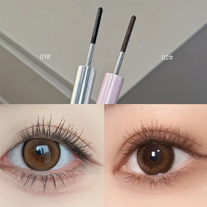 QIBEST 4D Silk Fibre Mascara Curling Thick Ultra-fine Brush Eyelash Extension Black Brown Waterproof Mascara Women Eye Cosmetics