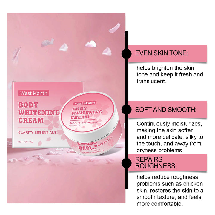 Niacinamide Body Whitening Cream For Underarm Bleaching Armpit Lightening Intimate Area  Moisturizer Korean Skin Care Product