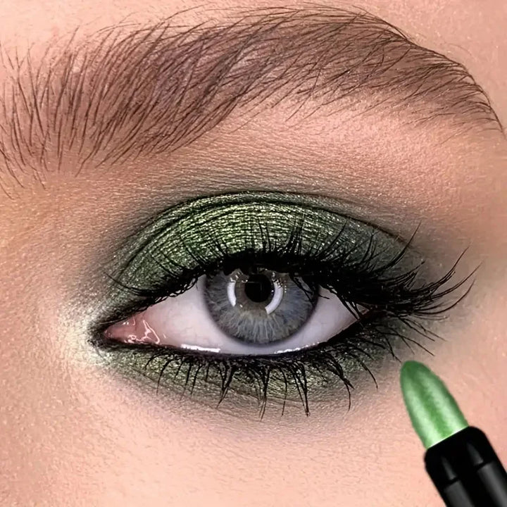 10pcs Pearlescent Eyeshadow Sticks High Pigmented Eyeshadow Pencil Glitter Waterproof Long-Lasting Eye Makeup Non-Smudged