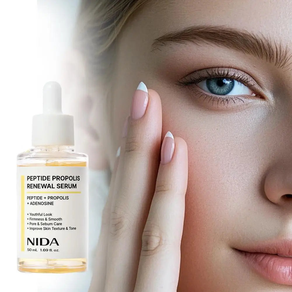 NIDA Facial Serum Eye Cream Set Peptide Propolis Skin Renewal Retinol Revitalizing Brightening Firming Daily Skincare Combo