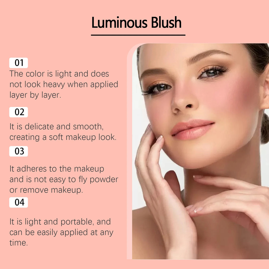 Pearl Blush with Soft Light Pink Powder Blush for a Natural Flush Radiant Finish Long Lasting Buildable Delicate Long Lasting