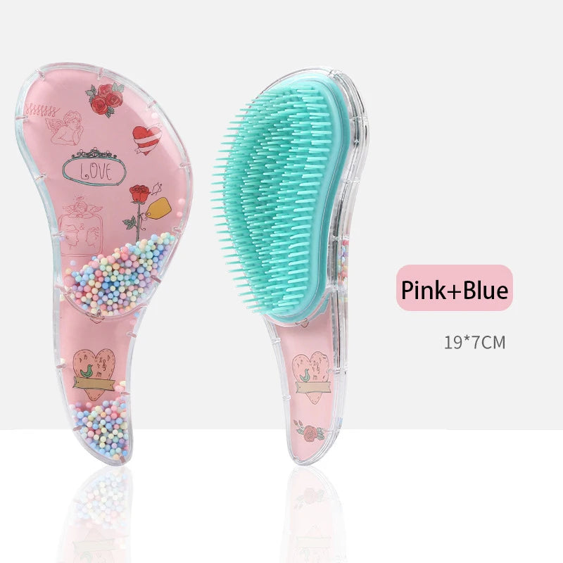 2025 New Cute Children's Horn Comb Cartoon Transparent Comb Anti Knot Fashion Massage Comb Smooth Hair Comb Hairdressing Comb