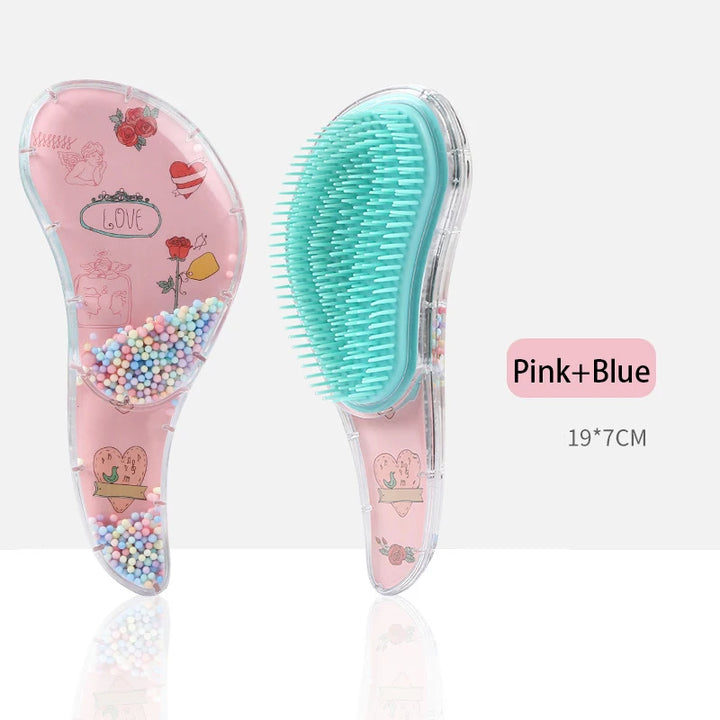 2025 New Cute Children's Horn Comb Cartoon Transparent Comb Anti Knot Fashion Massage Comb Smooth Hair Comb Hairdressing Comb