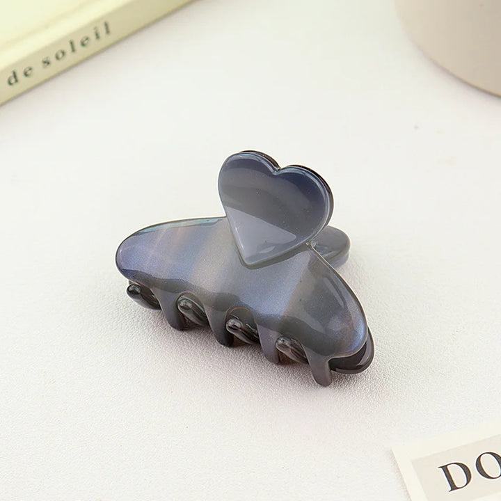 Creative color matching acetate hair clip sweet and cute girl love grab clip back head plate hair shark clip hair accessories