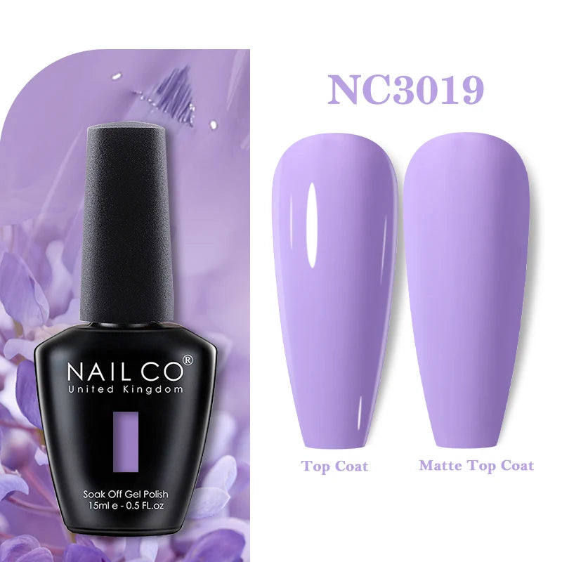 NAILCO 131Colors Vernis Semi Permanent UV Varnish Gel Nail Polish Nails Art Gel Manicure TOP BASE Varnish Hybrid