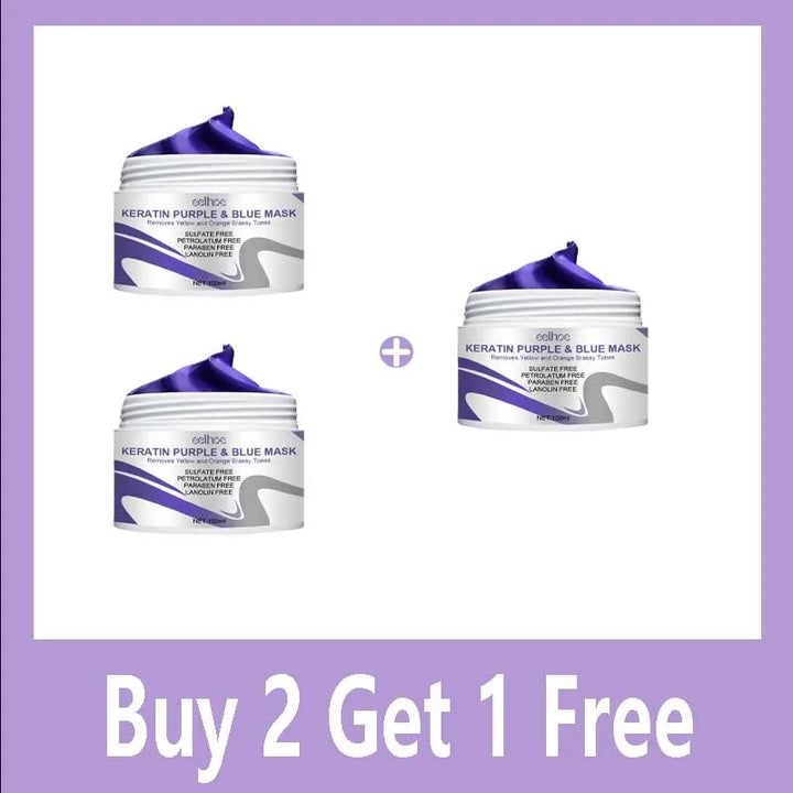 Get Gorgeous Hairs with Keratin Purple Hair Mask - Repair and Nourish Hair Mask for Dry & Damaged Hair Treatment 100ml