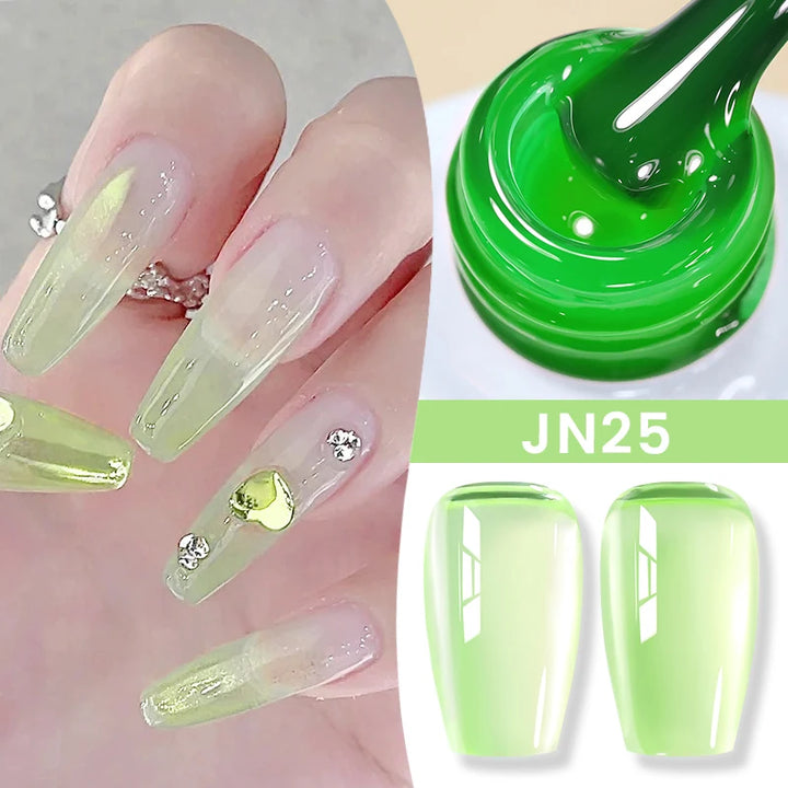 BORN PRETTY 10ml Jelly Nude Gel Nail Polish 50 Colors Semi Transparent Nail Art Nail Supplies Soak off UV LED Nails Gel Varnish