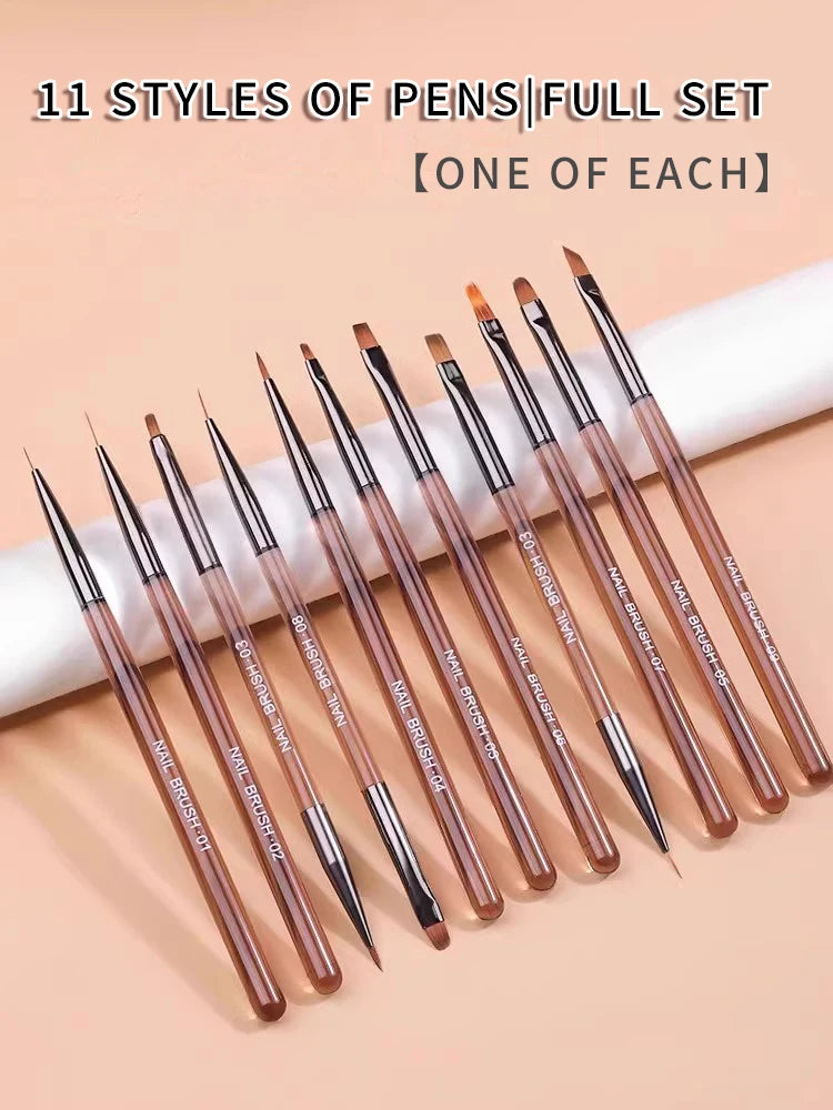 Nail Brushes - Art Acrylic Gel Kolinsky Brush Manicure Supplies Tools Accessories Products Stuff Nail Tech Brushes Things