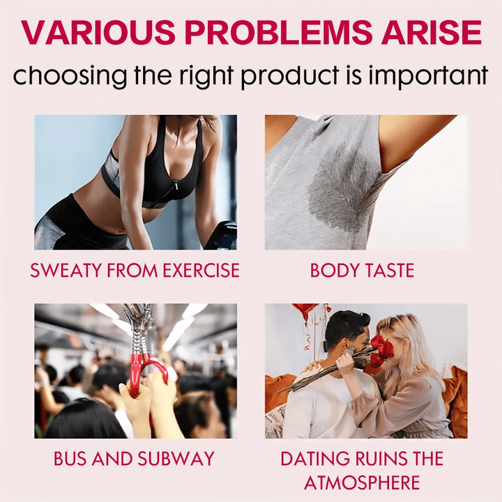 SUYARUN Women's Rose Deodorant Stick Natural Odor Control for Hands Feet Armpits - Long-Lasting Freshness Anti-Perspirant.