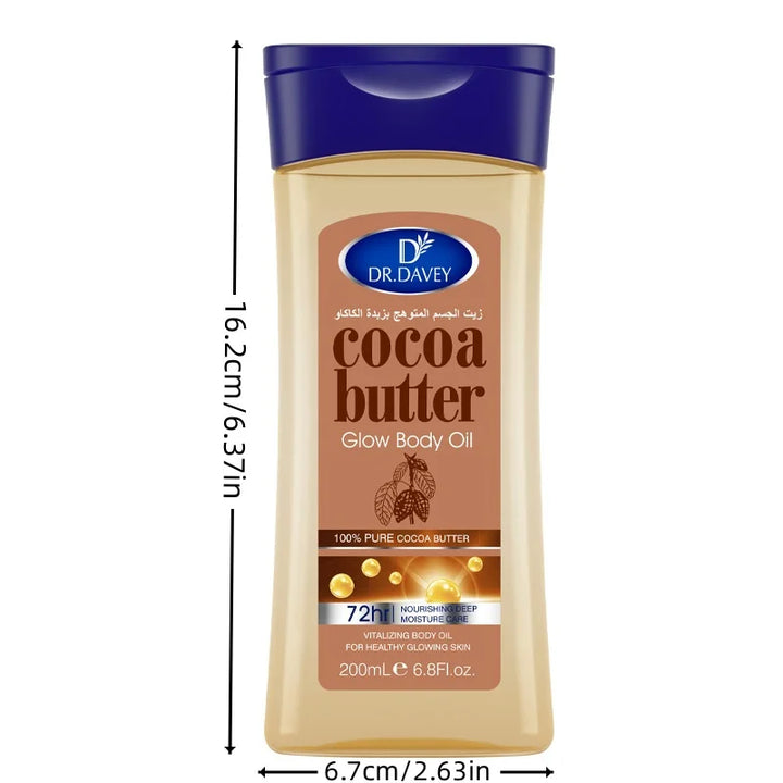 Cocoa Butter Body Oil Cocoa Butter Glow Body Oil Body Oil Skin Care Essential Oil，Suitable for all skin types，VITALIZING BODY OI