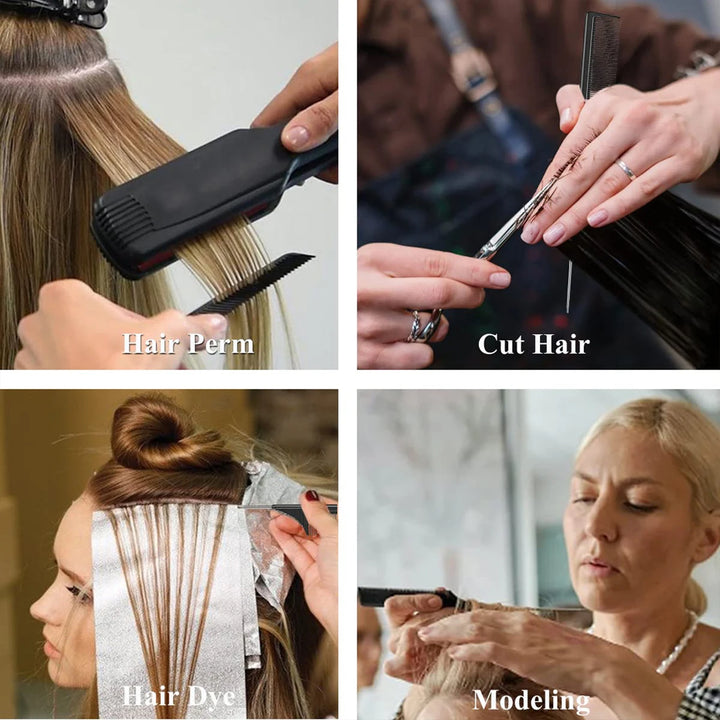 5/10pcs Pointed Tail Comb Steel Needle Comb Dense Teeth Shunfa Curly Hair Comb Home Hair Salon Hairdressing Tools