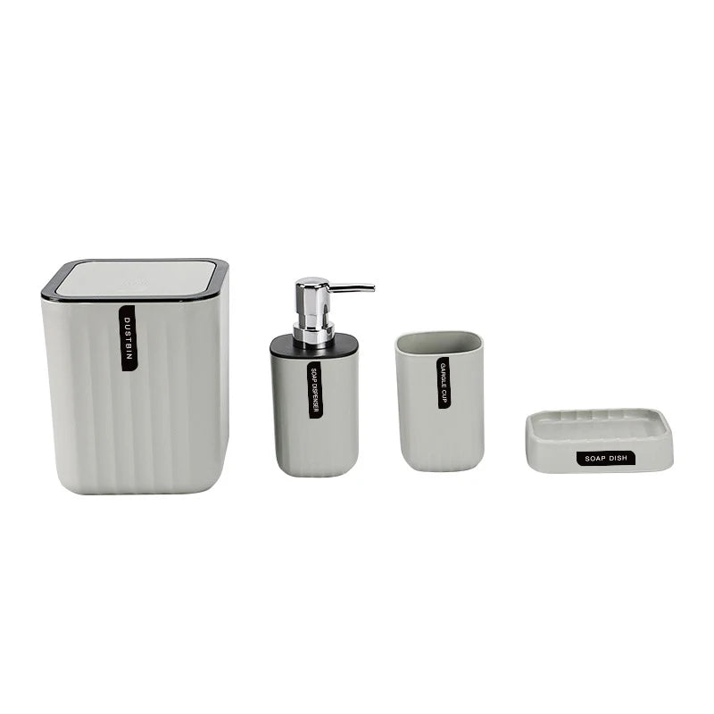 Bathroom Accessories Sets, Toothbrush Holder, Lotion/Soap Dispenser, Cup, Soap Dish, Classic Contemporary Modern Decorative