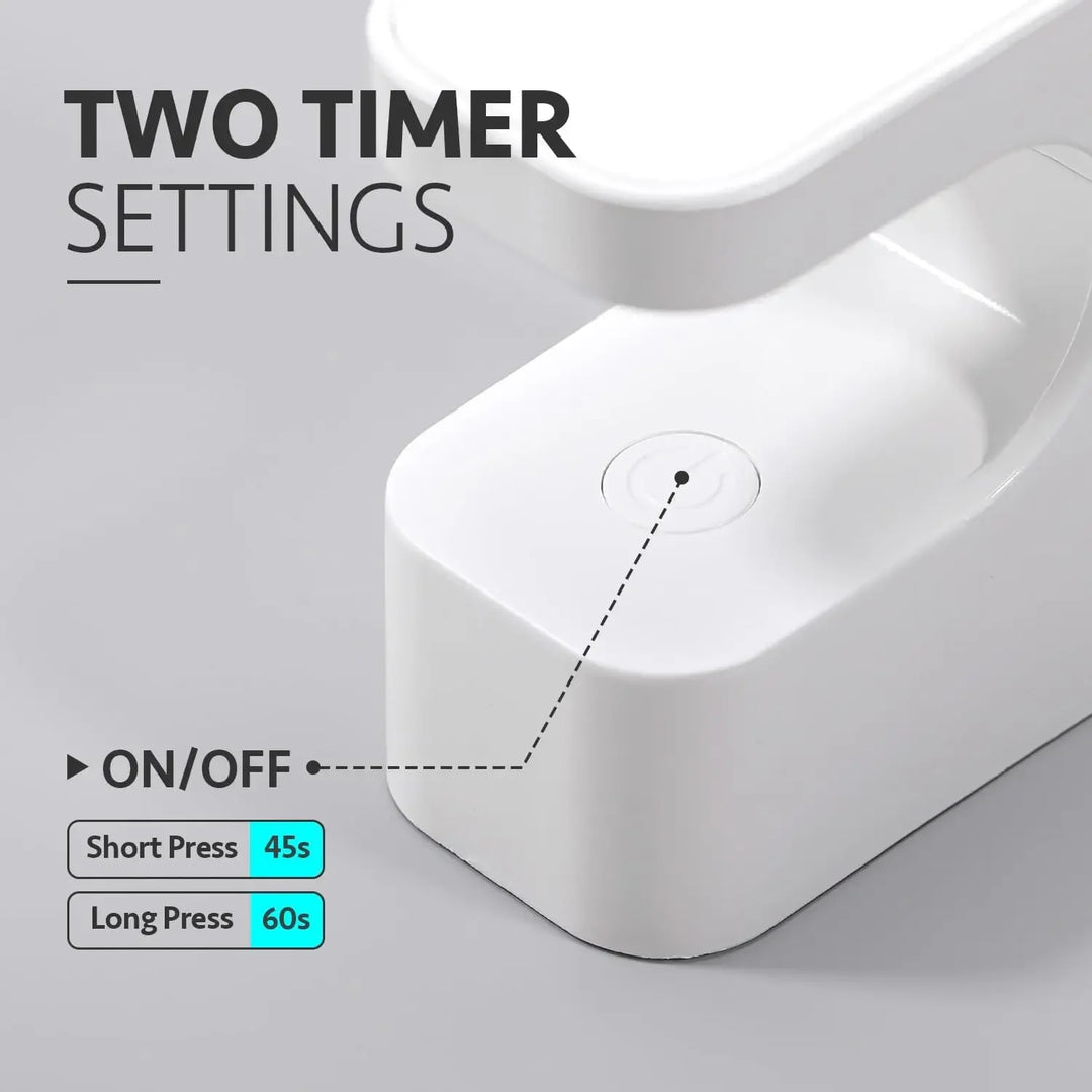 Rechargeable Small Cube Gel Nail Lamp, Compact Quick-Dry Nail Polish Curing Light for Home Use, Non-Blackening Design