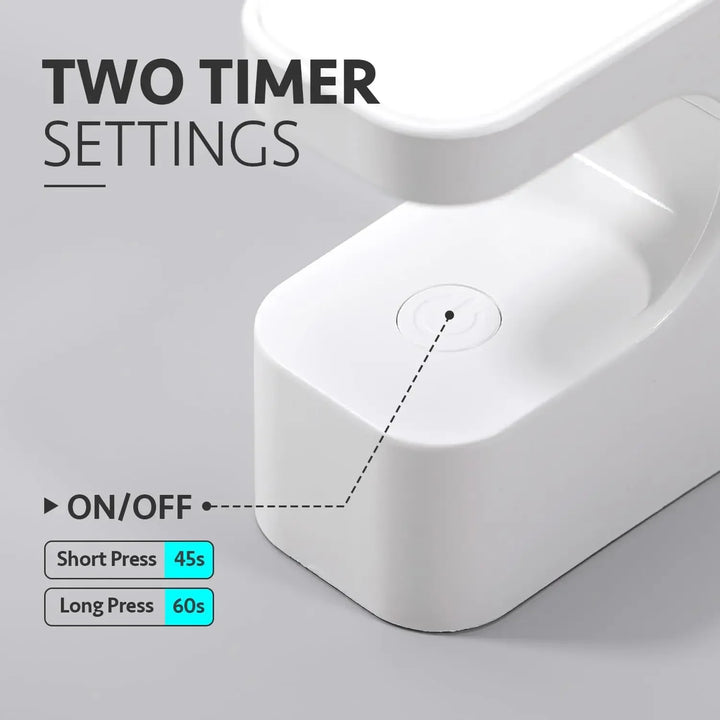 Rechargeable Small Cube Gel Nail Lamp, Compact Quick-Dry Nail Polish Curing Light for Home Use, Non-Blackening Design