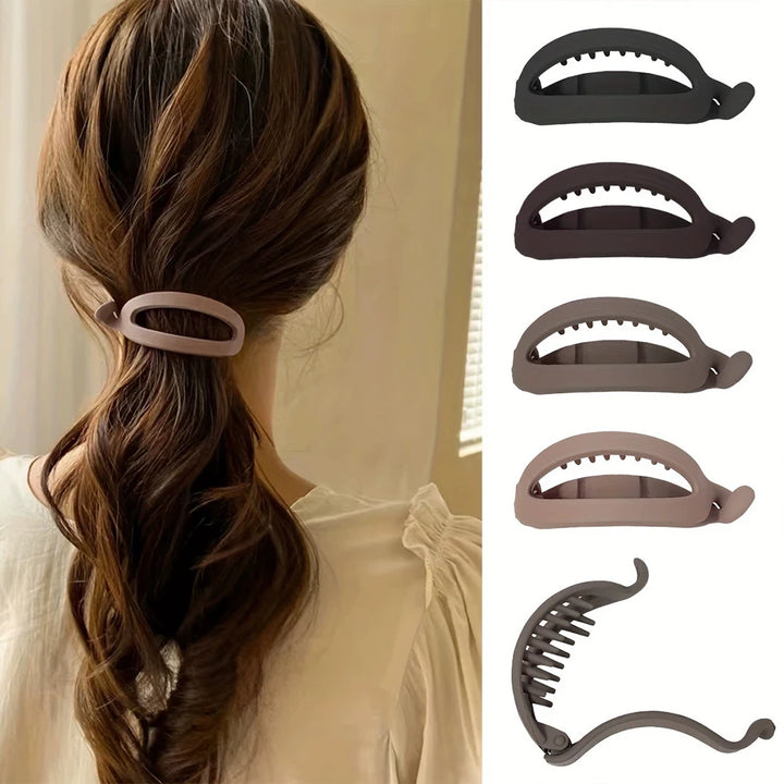 1/4pcs Matte Banana Hair Clips Simple Elegant All-Match Design Versatile Hair Accessories for Daily Casual Special Gatherings