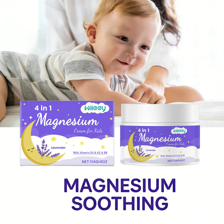 Lavender Body Magnesium Cream for Kids Soothing Muscle Anti Itching Redness No Fragrance Lotion Moisture Lock Infant Skin Care