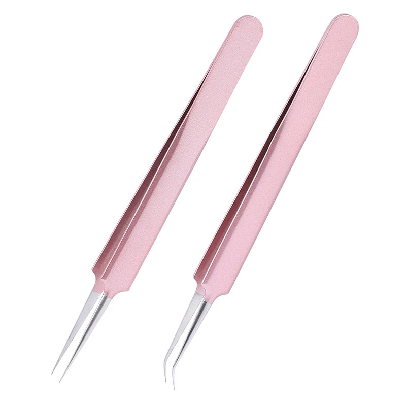 Stainless Steel Eyebrow False Eyelashes Tweezers Lashes Extension Nail Makeup Tool High Quality Fine Tip Profession Tweezer