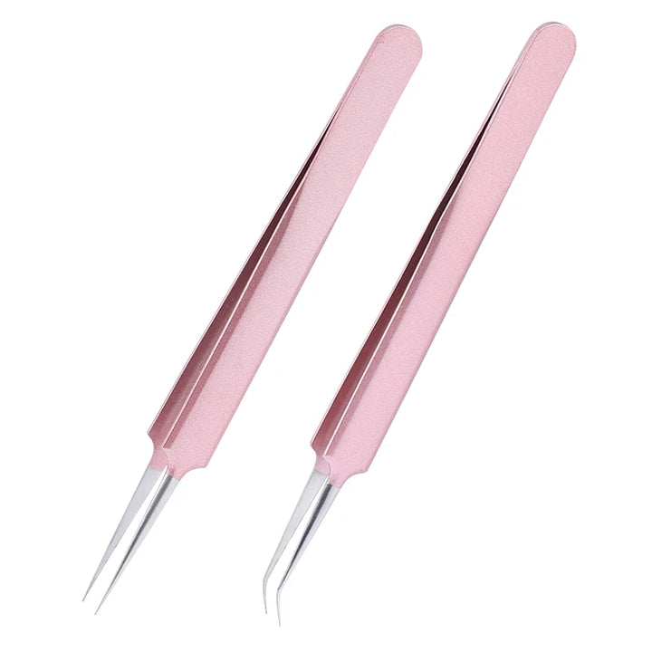 Stainless Steel Eyebrow False Eyelashes Tweezers Lashes Extension Nail Makeup Tool High Quality Fine Tip Profession Tweezer