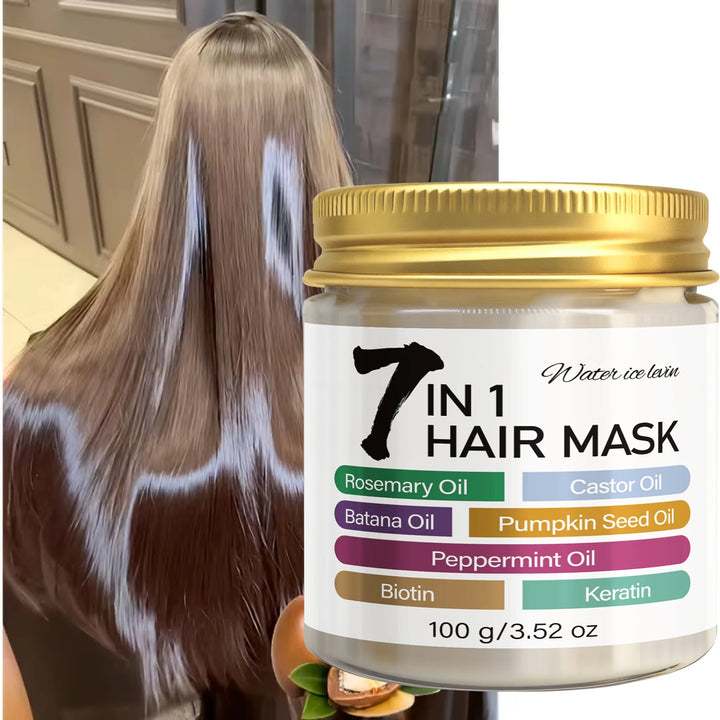Rosemary & Castor Oil Hair Mask with Keratin, Batana & Peppermint Oil Smoothing Nourishing Treatment for Dry Hair 100g