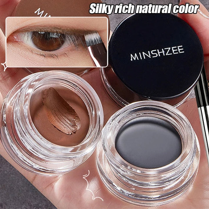 Black Brown Eyeliner Cream Waterproof Beauty Cosmetics Long Lasting Eyeliner Gel Eyeshadow Makeup Tools with Brush Set Eye Liner