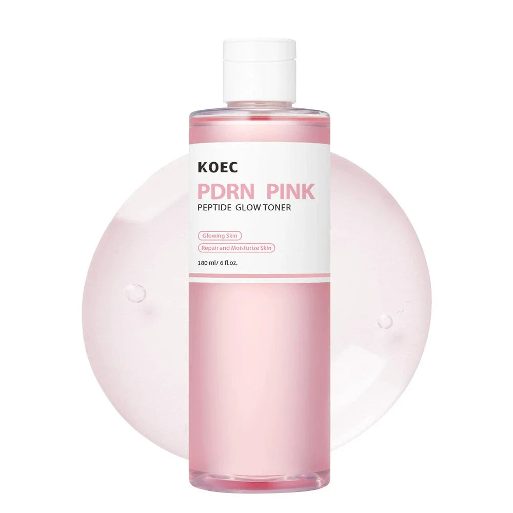 180ml KOEC PDRN Pink Peptide Glow Toner Repairing Moisturizing Smoothing Improve Dark Spots Uneven Tone Increase Skin Barrier