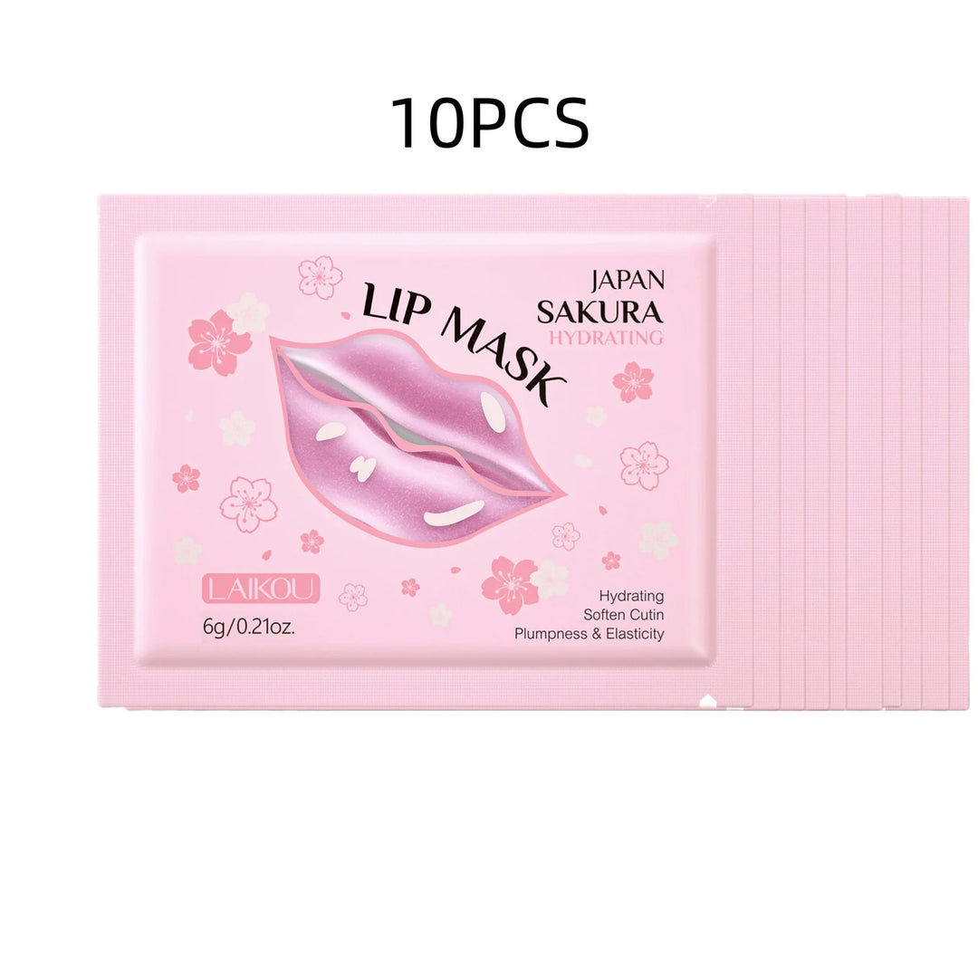 Japan Sakura Collagen Lip Mask Moisturizing Firming Deeply Nourish Relieve Dry Lips Moisturizer Lip Patches Gel Pads Skin Care