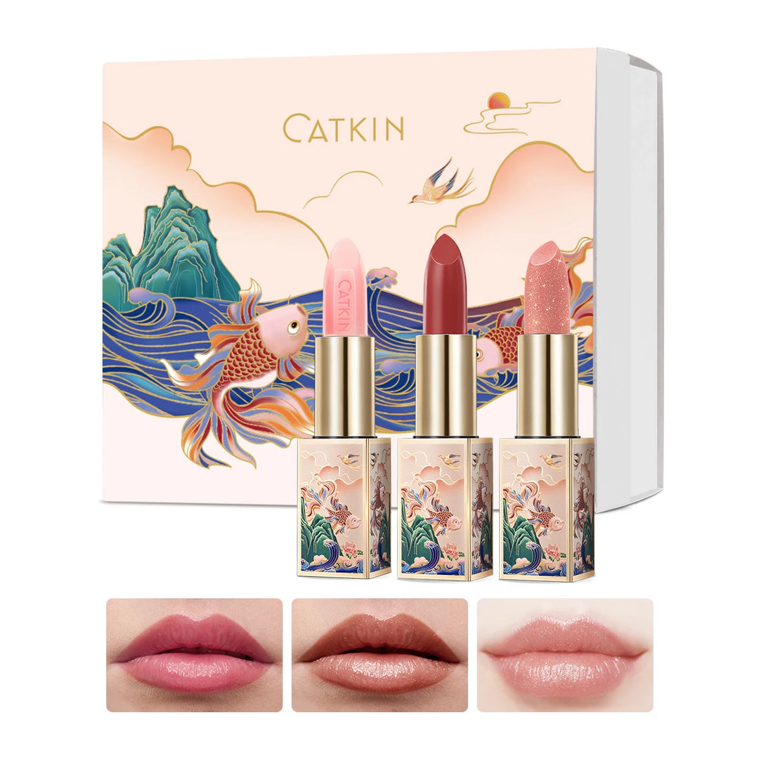 CATKIN Moonlight Lip Balm 3PCS SET Glossier with Nutritious Formulation for Instant Shine, Colour Changing Lip Balm