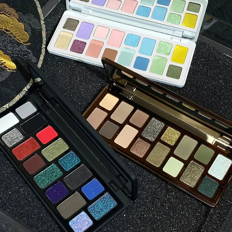 16Color Eyeshadow Palette Impromptu Stealing Ambition Shades Blue Green Earth Tones Gray - Creative Beauty Makeup Powder Palette