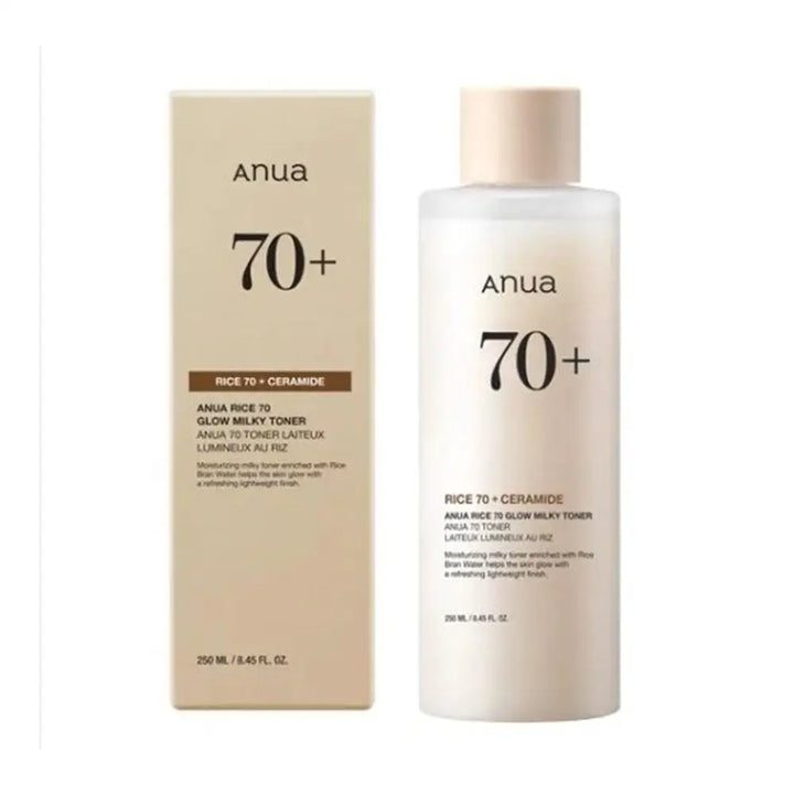 Anua Rice 70 Glow Milky Toner With 70% Rice Water Ceramide Deep Cleansing Skin Care Products Hydrating Brightening Facial Toner