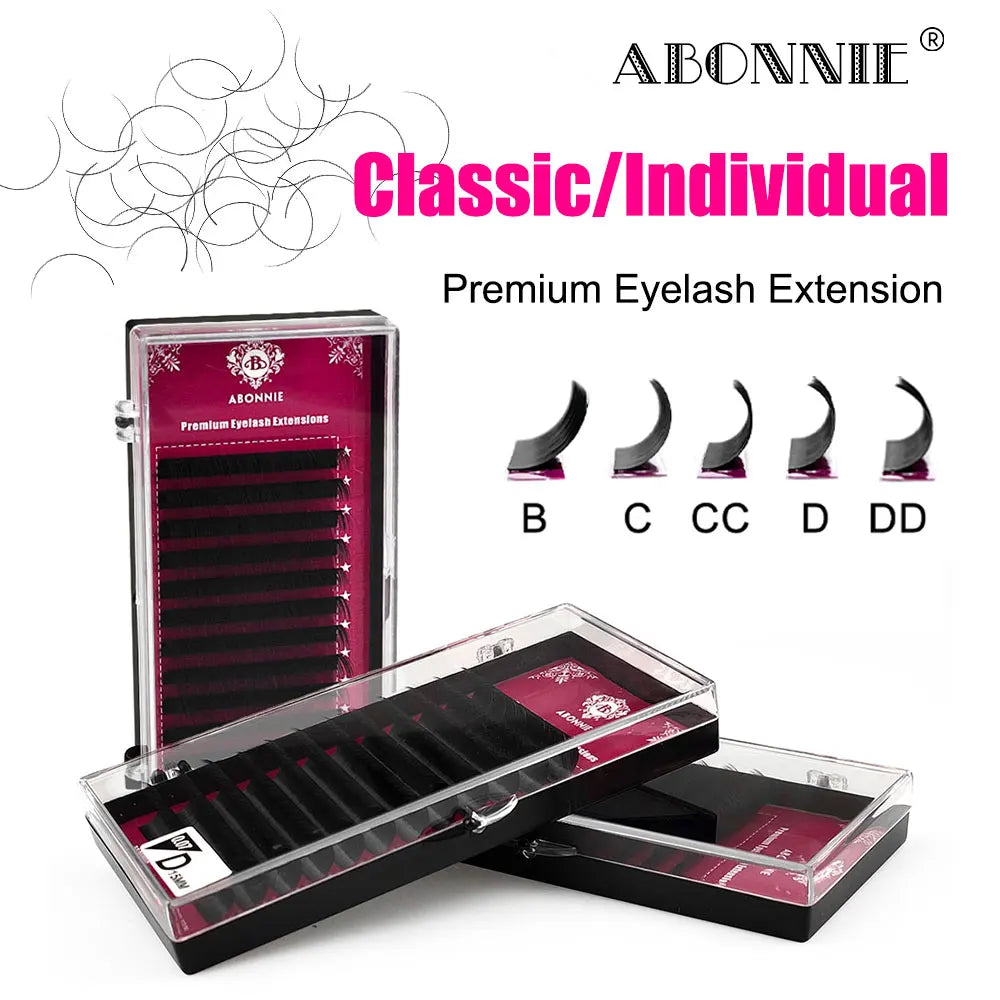 Abonnie  Fluffy Classic Lashes Extensions Premium Individual Eyelashes Extensions Volume Cilios All Szie