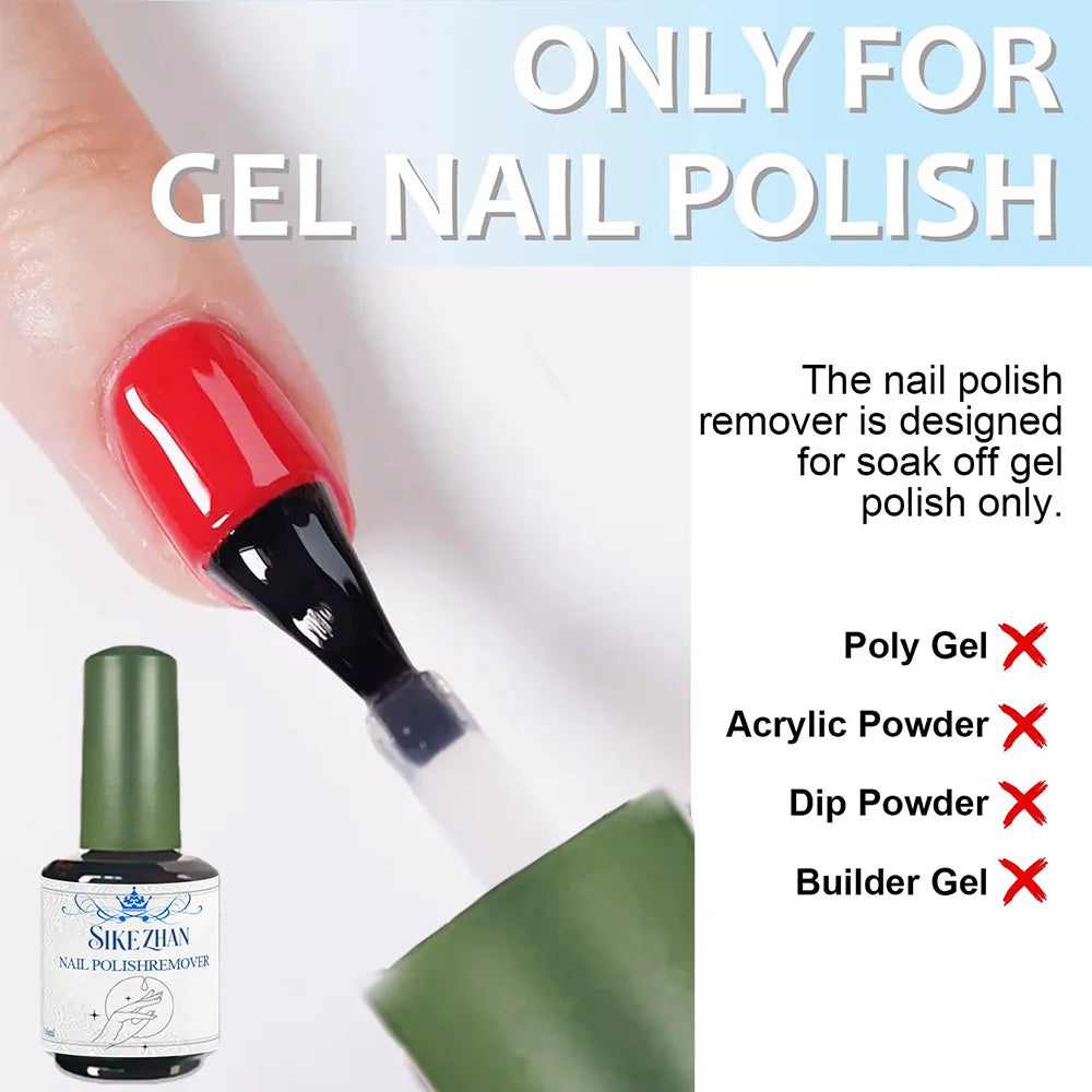 Fast Gel Nail Polish Remover Set: No Soak-Off Magic Burst Remover with Stainless Steel Cuticle Tools & File, 3-5 Mins Removal