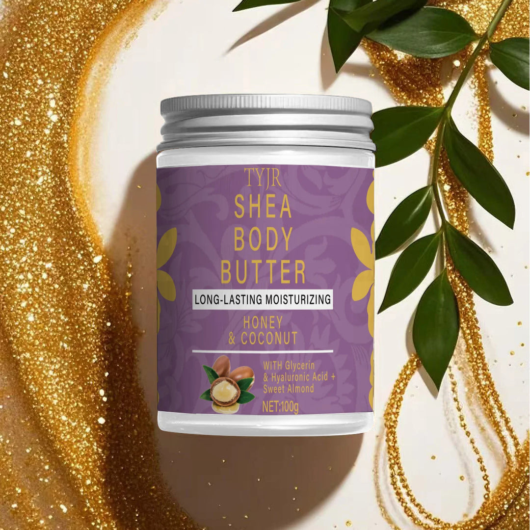 Shea Butter Moisturizing Body Cream, Softer and Moisturizes Skin, Tightens Skin, Makes Skin More Brightens and Shiny, and Moisturizes Body Massage, Suitable for Dry and Cracked Skin