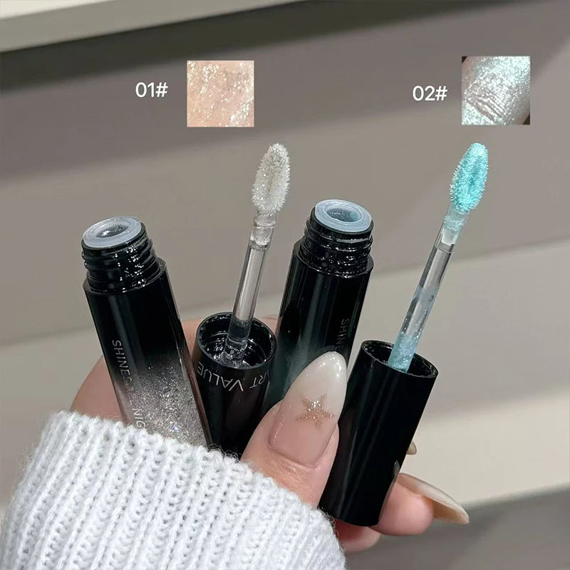 ART VALUE Glitter Liquid Eyeshadow Pearly Shimmer Eyeshadow Fine Shiny Eyes Makeup Charming Eyeliner Shadow Highlighter Cosmetic