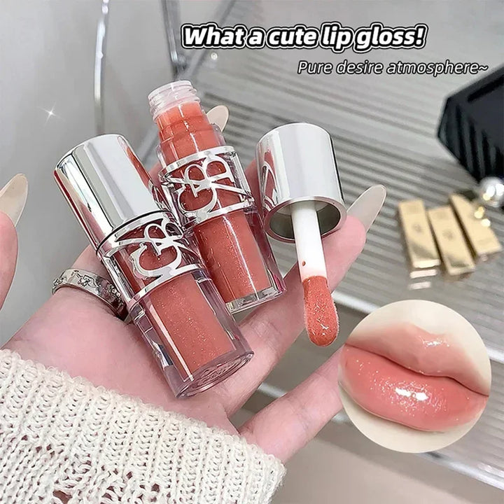 Transparent Moisturizing Lip Gloss Hydrating Drying Lips Mirror Lipstick Makeup Crystal Lip Oil Mirror Lip Glaze Tinted Plumper
