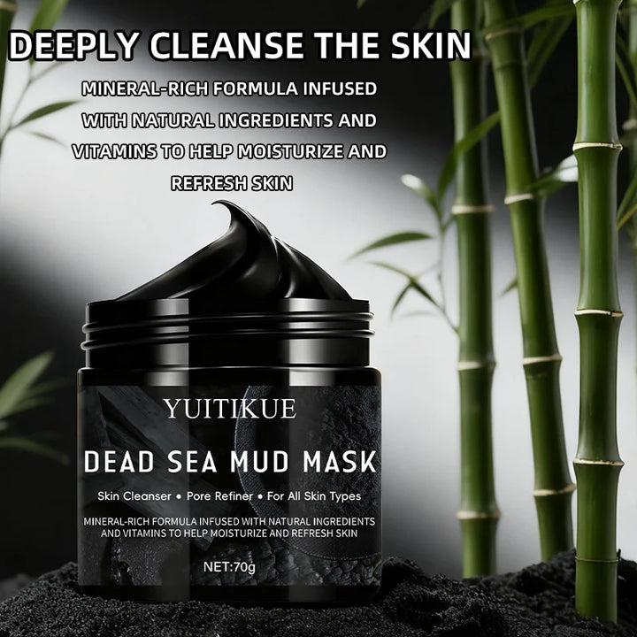 YUITIKUE Bamboo Charcoal Mask 70g - 5-in-1 Blackhead Remover, Deep Cleansing, Pore Minimizing, Oil Control & Skin Purifying