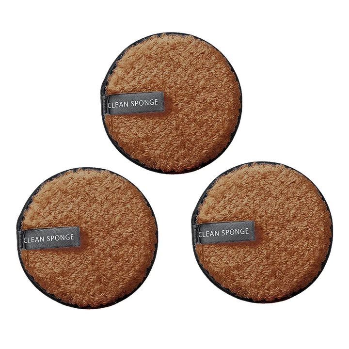 3 Packs 5 Color Optional Round Small Pineapple Cleaning Powder Puff Beginner  for Home And Travel Use