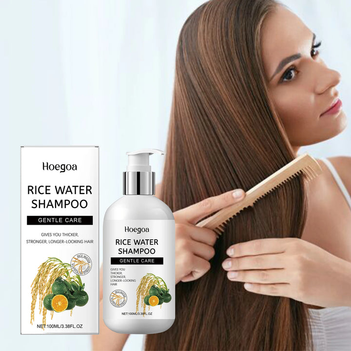Rice Shampoo Reduce Loss Hair Growth Nourishing Scalp Deeply Cleansing Dandruff Restore Split Hair Shampoo For Dry Damaged Hair