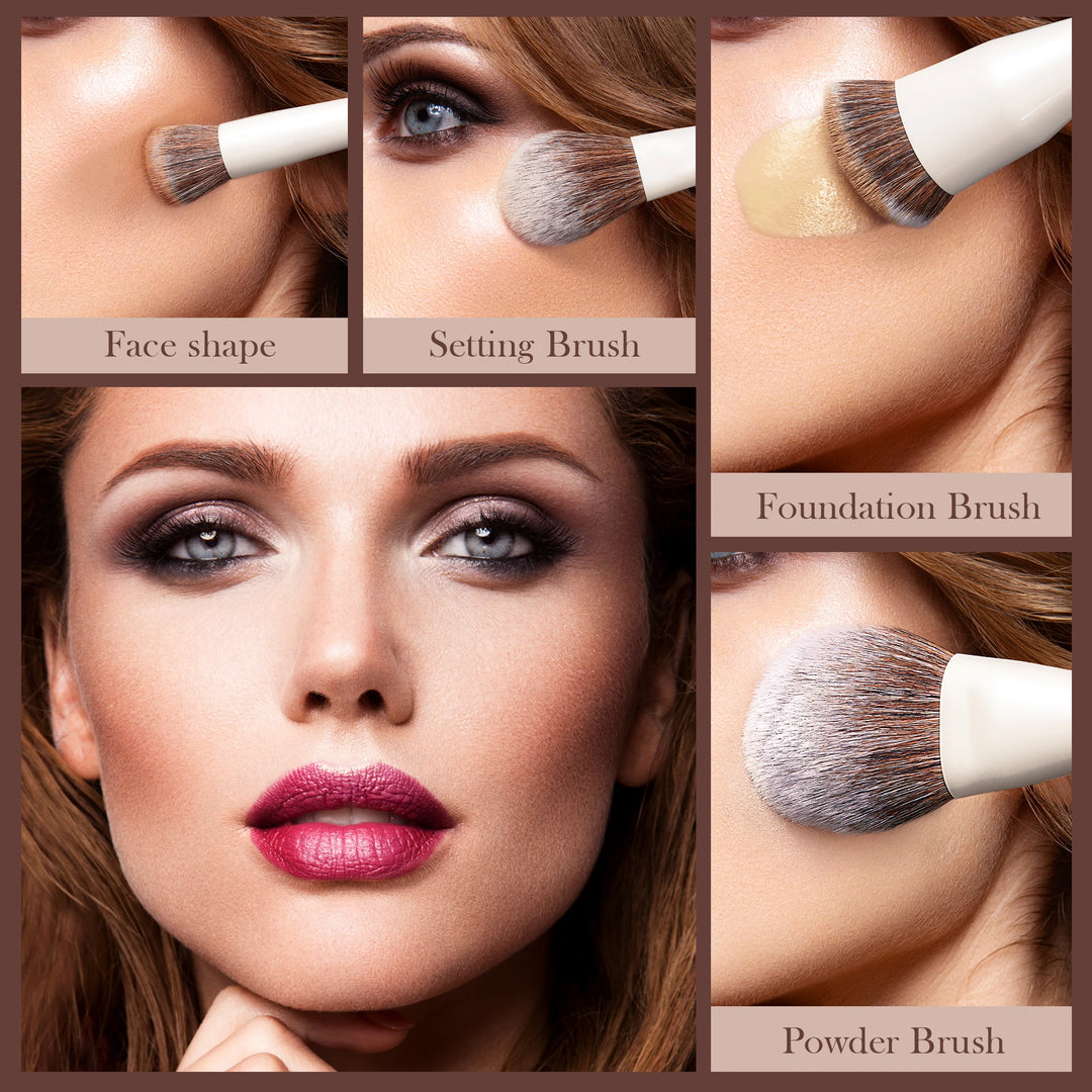 Jessup Makeup Brushes Set,4-14pcs Make up Brushes,Premium Synthetic Foundation Concealer Powder Eyeshadow Blending Brush T343