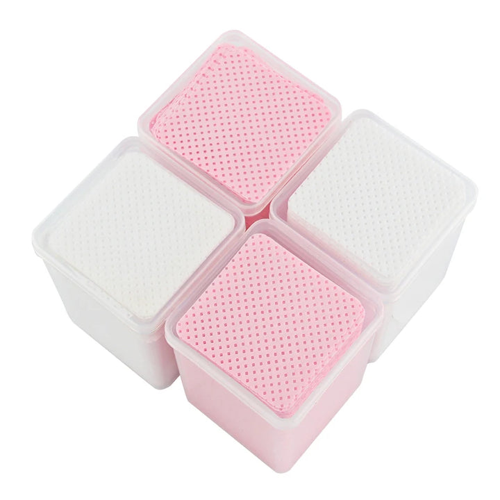 200 PCS Cleaning Cotton Pads Paper Cotton Wipes Eyelash Glue Remover Wipes Cleansing Cotton Nails Art Polish Makeup Clean Pads