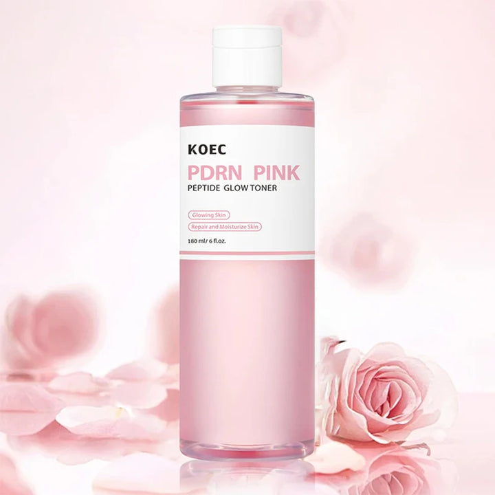 Pink Peptide Glow Toner Moisturizing Rose Facial Essence Water Glowing Skin Repalr Molsturize Skin 180ml/6 Floz Korean Skin Care