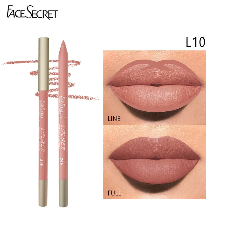Face Secret Waterproof Liners Makeup Lipliner 12 Colors Matte Velvet Lipstick Pen / Liptint Long Lasting Waterproof Lip Tint