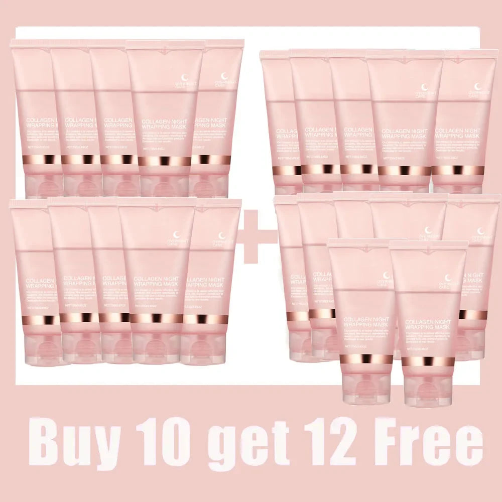 Collagen Peel-off Mask Night Wrapping Facial Mask Deeply Moisturizing Hydrating Firming Skin Facial Mask Daily Face Skin Care